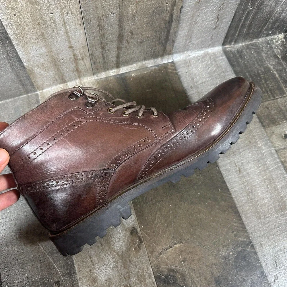 Base London Washed Brown Bower Boots Size 11 Dress Business Casual‎